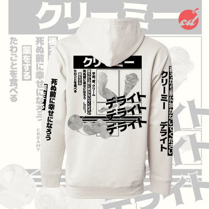 "NEWS CLIPPING" white hoodie